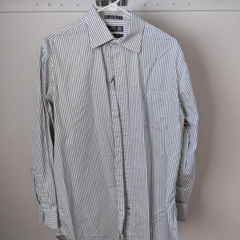 Daniel Cremieux 16.5x35 Dress Shirt - Blue/White - Picture 7 of 9
